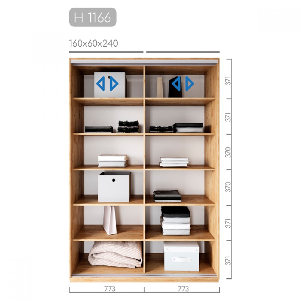 Шафа-купе Новатор H-1166