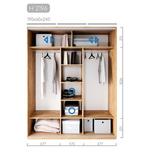 Шафа-купе Новатор H-2196