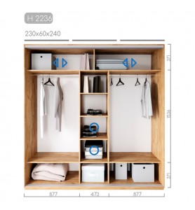 Шафа-купе Новатор H-2236 Шафа-купе Новатор H-2236