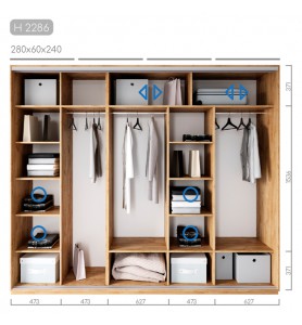 Шафа-купе Новатор H-2286 Шафа-купе Новатор H-2286