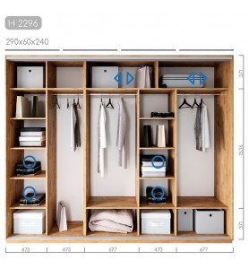 Шафа-купе Новатор H-2296 Шафа-купе Новатор H-2296