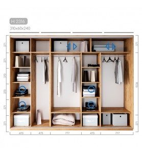 Шафа-купе Новатор H-2316 Шафа-купе Новатор H-2316