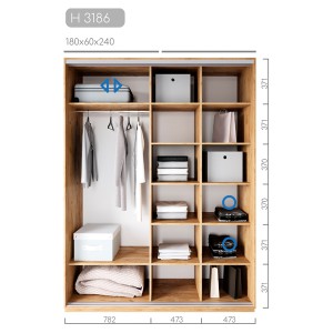 Шафа-купе Новатор H-3186