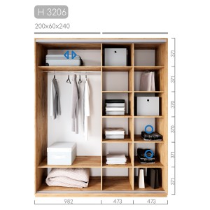 Шафа-купе Новатор H-3206