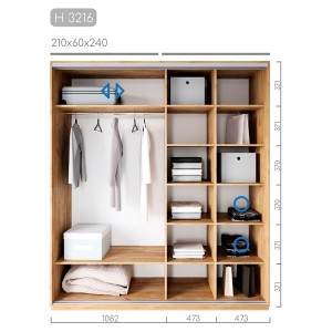 Шафа-купе Новатор H-3216