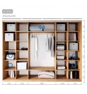 Шафа-купе Новатор H-3316 Шафа-купе Новатор H-3316