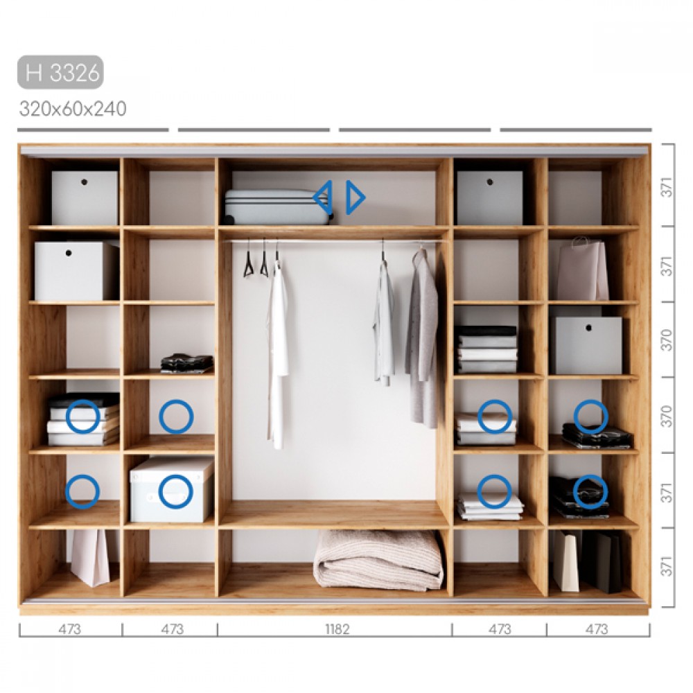 Шафа-купе Новатор H-3326