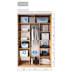 Шафа-купе Новатор H-4156