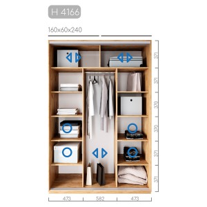 Шафа-купе Новатор H-4166