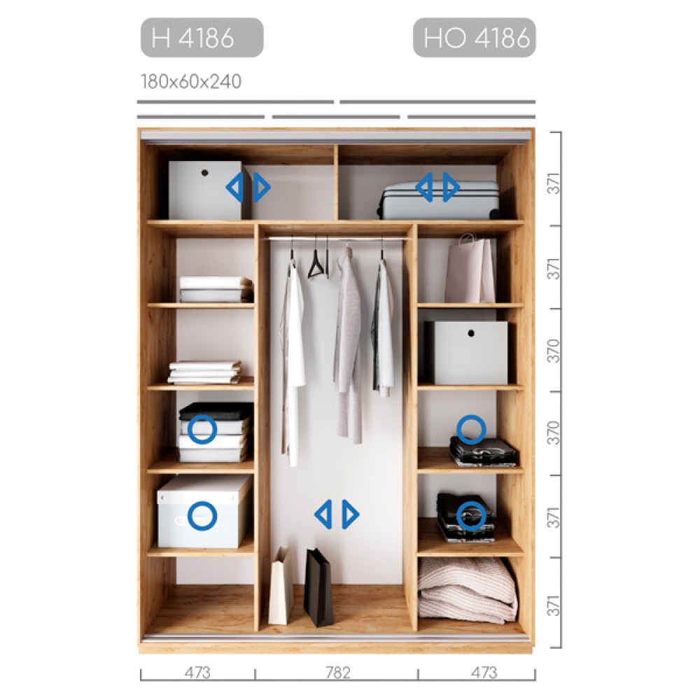 Шафа-купе Новатор H-4186