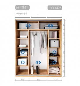 Шафа-купе Новатор H-4196 Шафа-купе Новатор H-4196