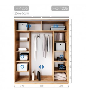 Шафа-купе Новатор H-4206 Шафа-купе Новатор H-4206