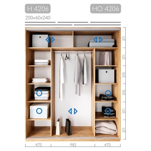 Шафа-купе Новатор H-4206