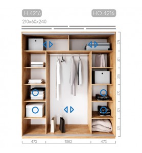 Шафа-купе Новатор H-4216 Шафа-купе Новатор H-4216