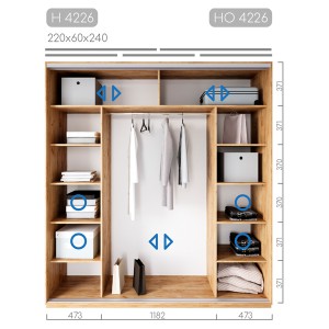 Шафа-купе Новатор H-4226