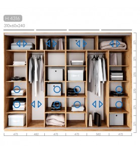 Шафа-купе Новатор H-4316 Шафа-купе Новатор H-4316