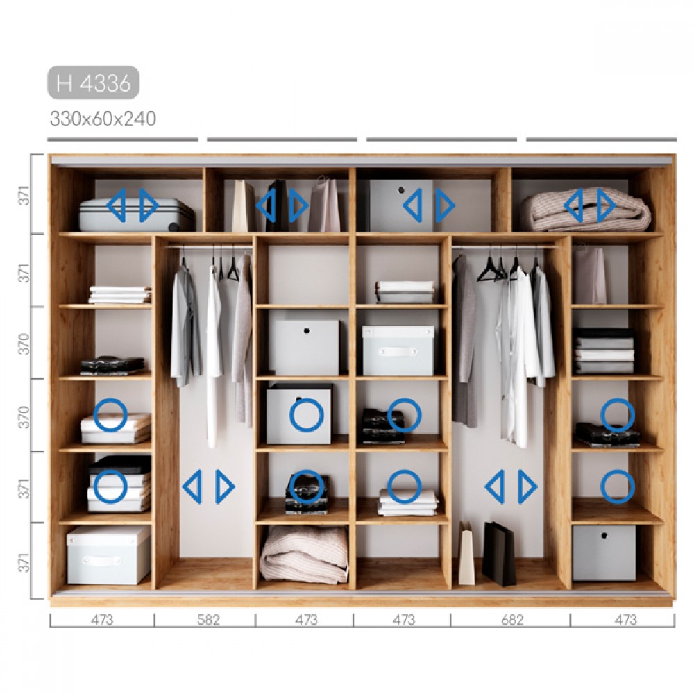 Шафа-купе Новатор H-4336