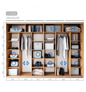 Шафа-купе Новатор H-4336 Шафа-купе Новатор H-4336