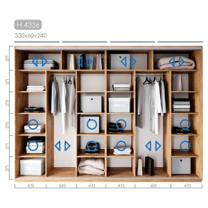 Шафа-купе Новатор H-4336