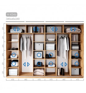 Шафа-купе Новатор H-4346 Шафа-купе Новатор H-4346