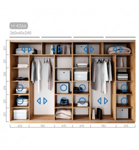 Шафа-купе Новатор H-4366 Шафа-купе Новатор H-4366