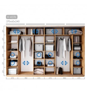 Шафа-купе Новатор H-4376 Шафа-купе Новатор H-4376