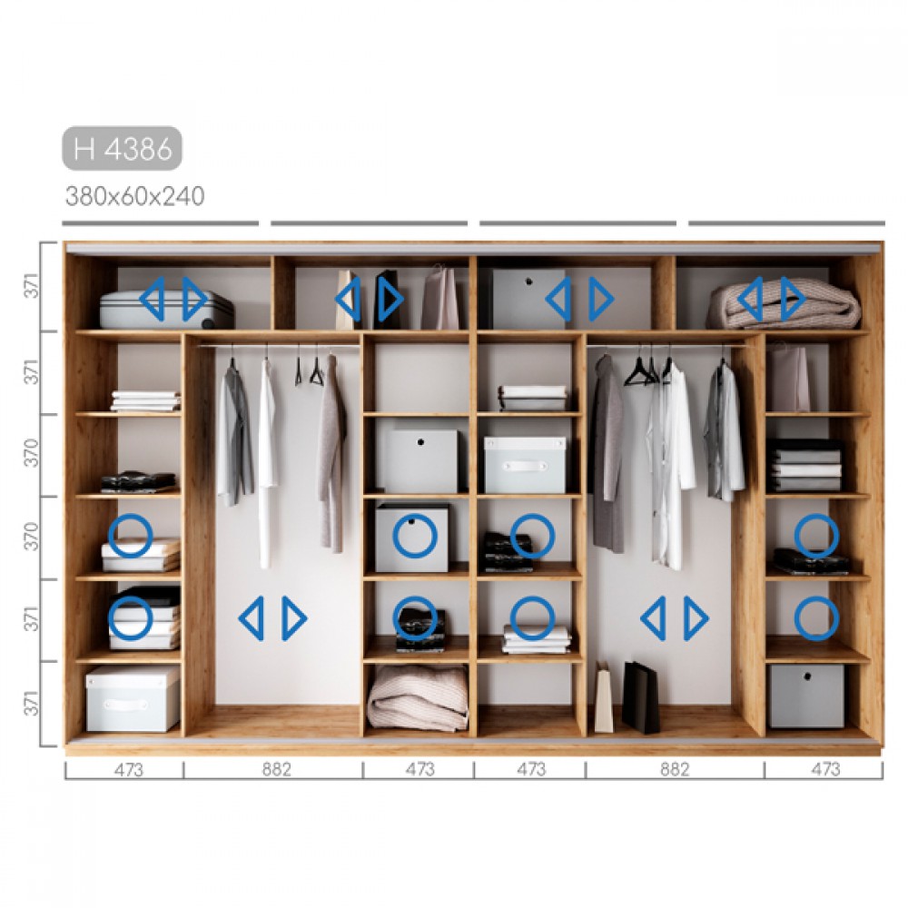 Шафа-купе Новатор H-4386