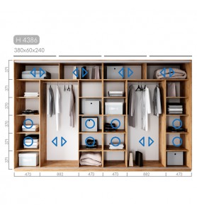 Шафа-купе Новатор H-4386 Шафа-купе Новатор H-4386