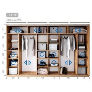Шафа-купе Новатор H-4386