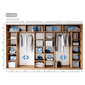 Шафа-купе Новатор H-4406