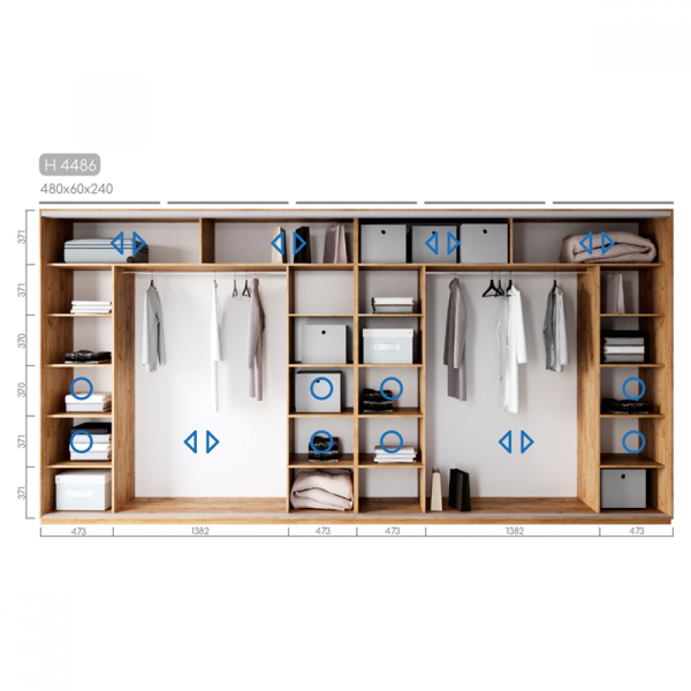 Шафа-купе Новатор H-4486