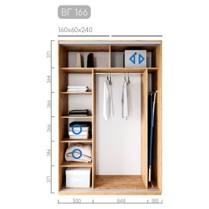 Шафа-купе BГ-166
