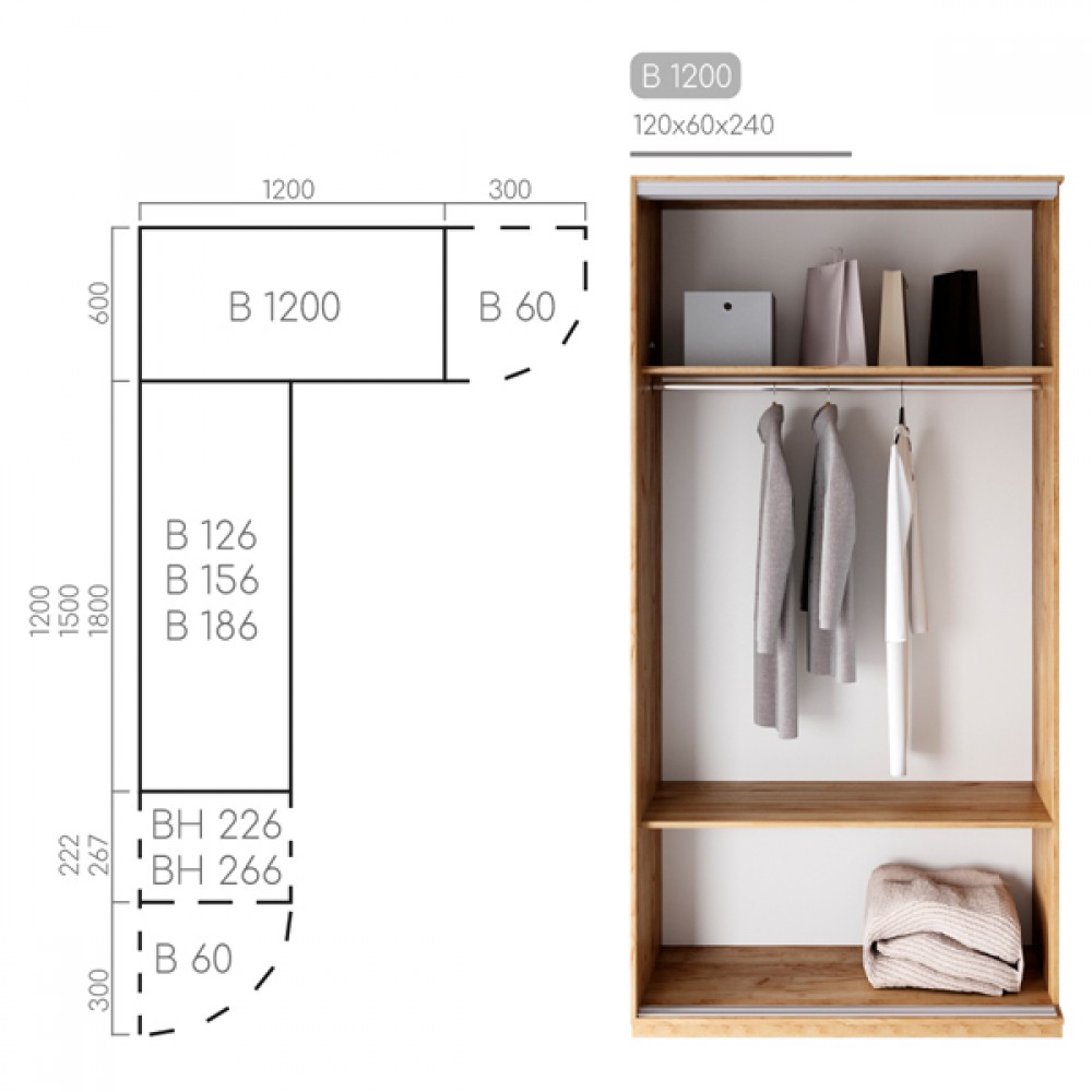 Шафа-купе Віват B-1200